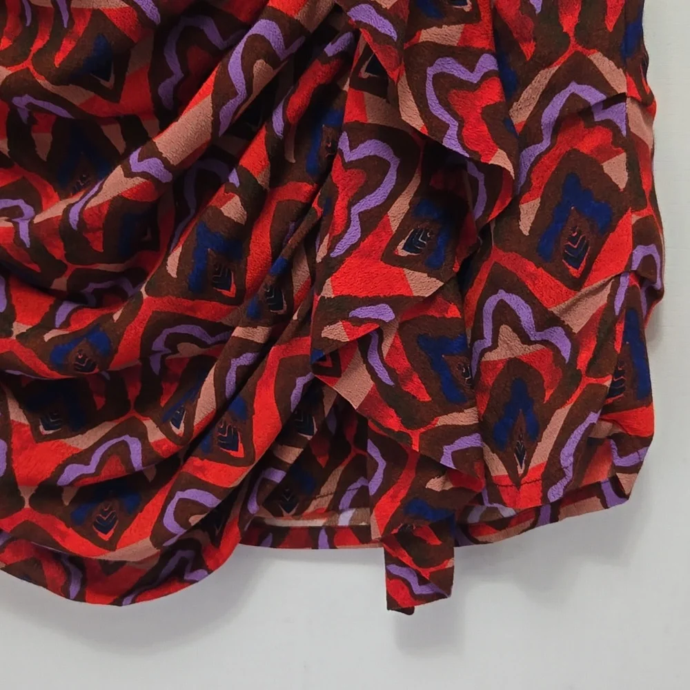 Dolan Left Coast Ruched Ruffle Mini‎ Skirt Size M Anthropologie Drape Front